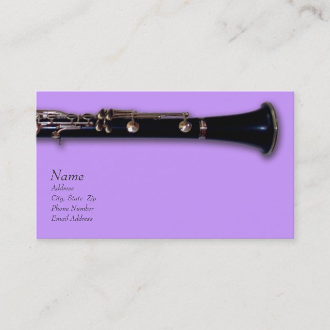 Clarinet Business Card (Front)
