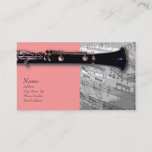 Clarinet Business Card for ClarinetCentralcom