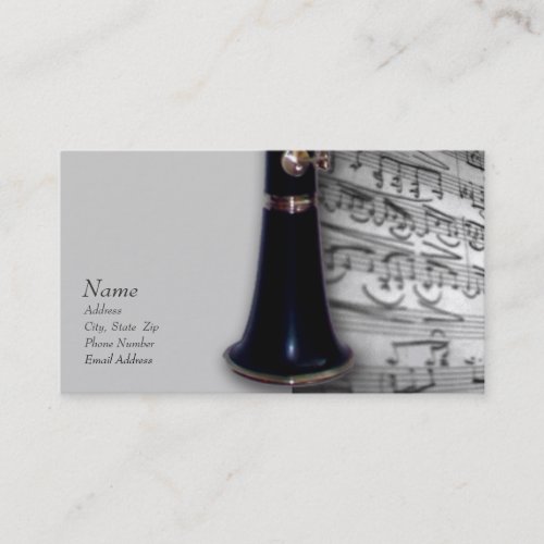 Clarinet Business Card for ClarinetCentralcom