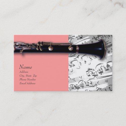 Clarinet Business Card for ClarinetCentralcom