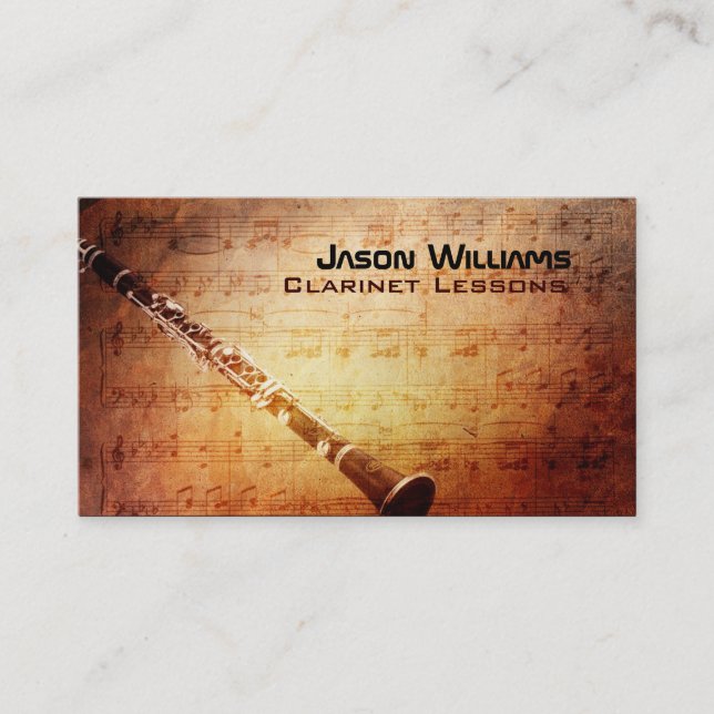 Clarinet Business Cards (Front)