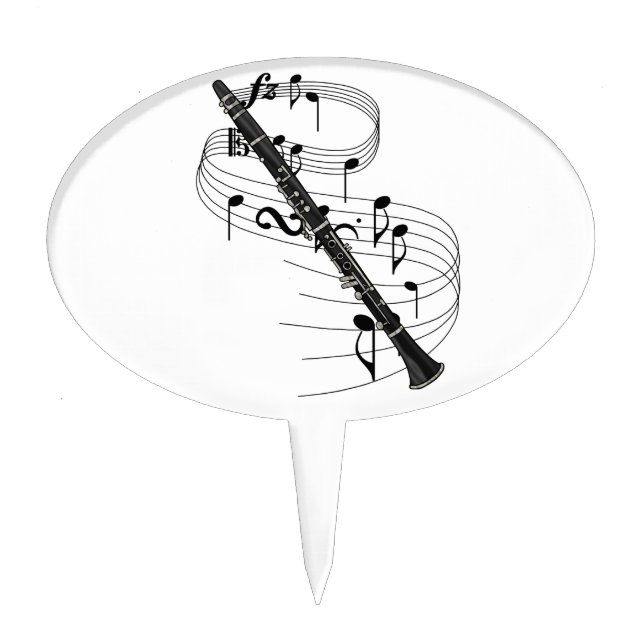 Clarinet Cake Topper (Front)