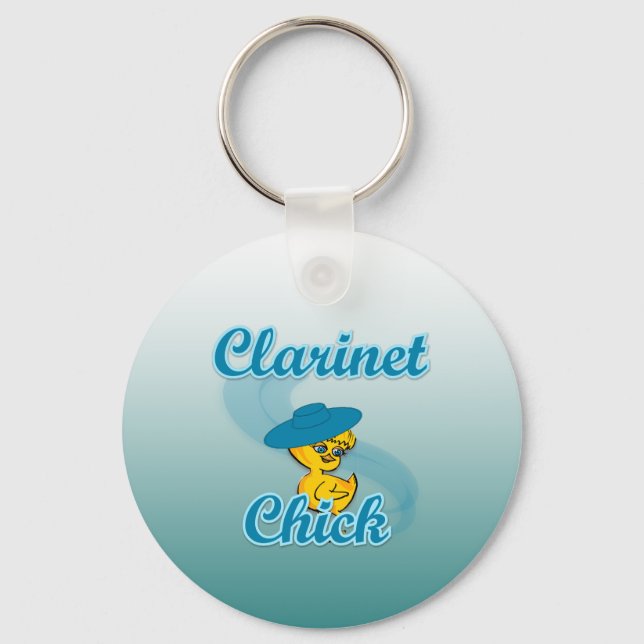 Clarinet Chick #3 Keychain (Front)