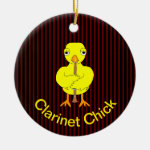 Clarinet Chick Ceramic Ornament