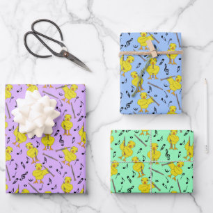 Clarinet Chick Clarinets Music Notes  Wrapping Pap Wrapping Paper Sheets