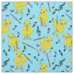 Clarinet Chick Music Notes Fabric