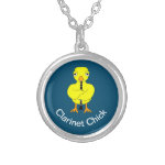 Clarinet Chick Silver Plated Necklace