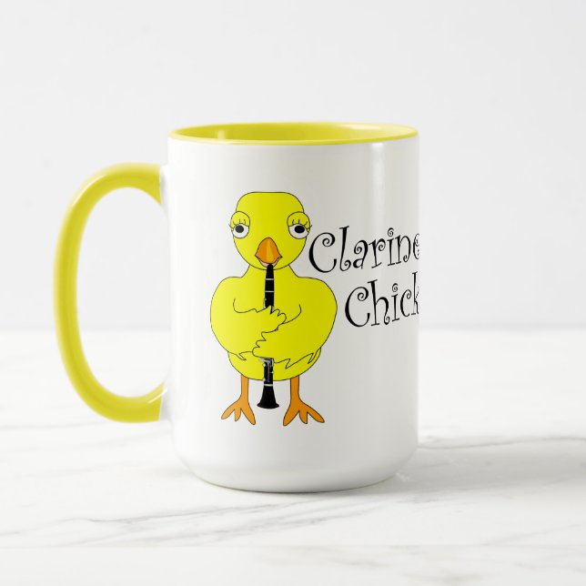 Clarinet Chick Text Mug (Left)