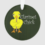 Clarinet Chick Text Ornament