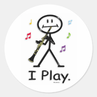 Clarinet Classic Round Sticker