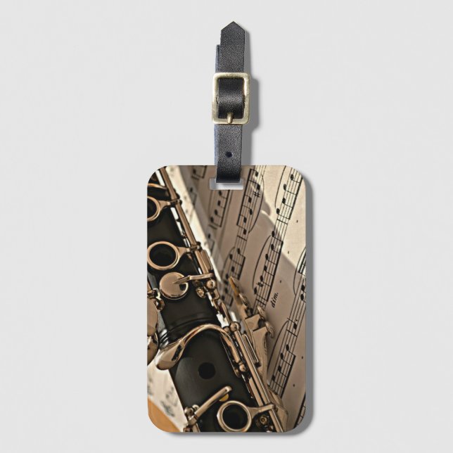 Clarinet Closeup Luggage Tag (Front Vertical)