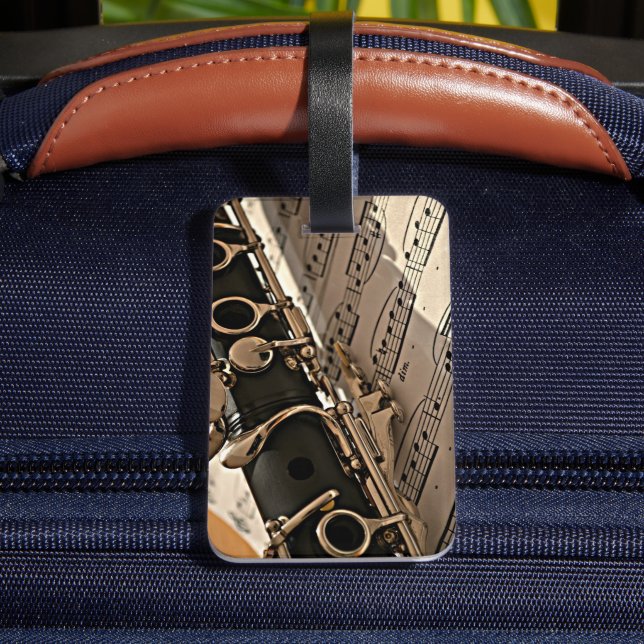 Clarinet Closeup Luggage Tag (Back Insitu 4)