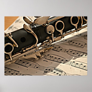 Clarinet Closeup Poster