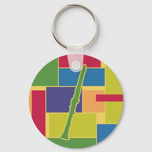 Clarinet Colorblocks Keychain (Front)