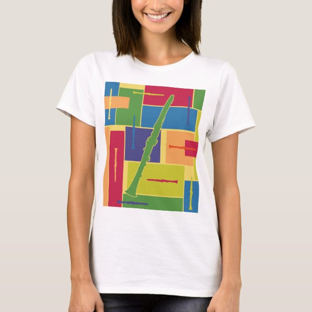 Clarinet Colorblocks Ladies T-shirt (Front)
