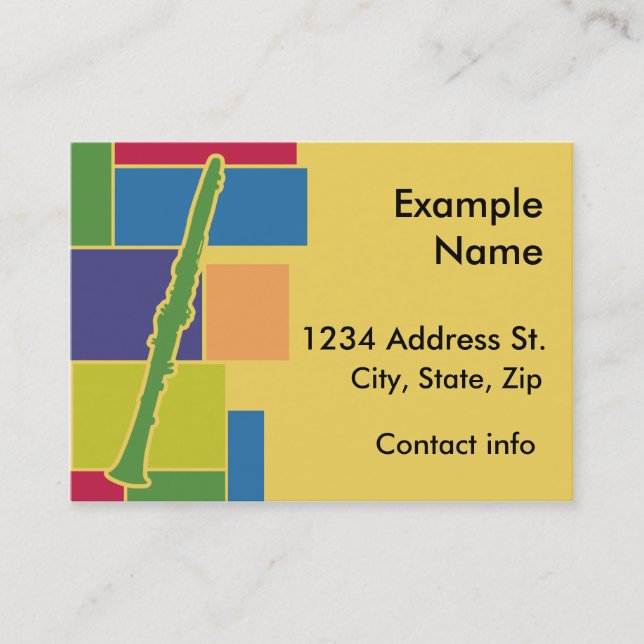 Clarinet Colorblocks Profile Card (Front)
