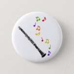 Clarinet Colorful Music Button at Zazzle