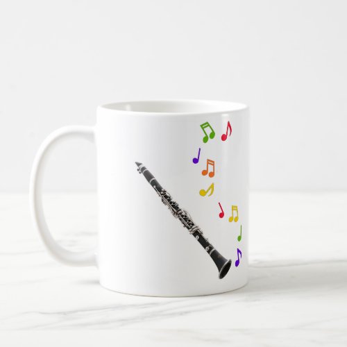 Clarinet Colorful Music Lefthand Coffee Mug