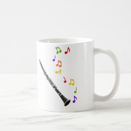 Clarinet Colorful Music Righthand Coffee Mug