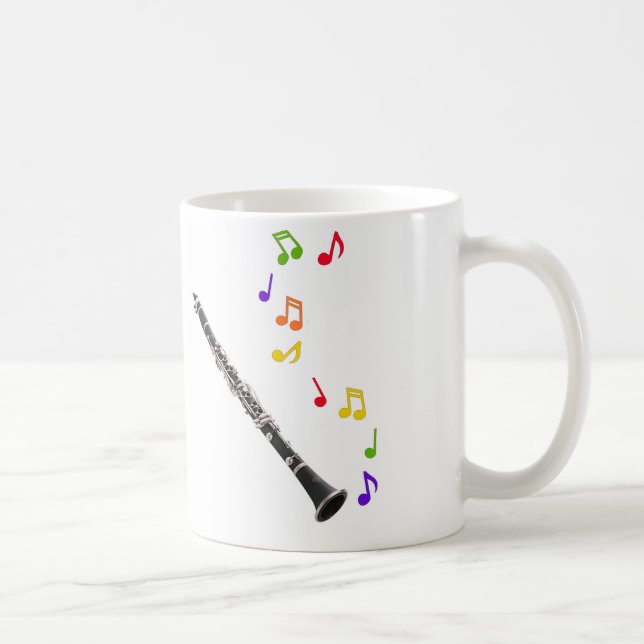Clarinet Colorful Music Righthand Coffee Mug (Right)