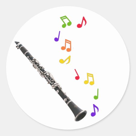 Clarinet Colorful Music Sticker