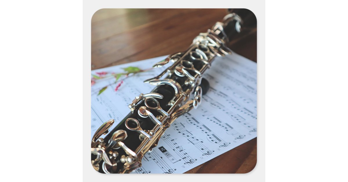 Clarinet, Concerto No. 3, Square Sticker | Zazzle