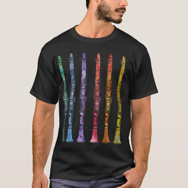 Clarinet Crayons T-Shirt (Front)