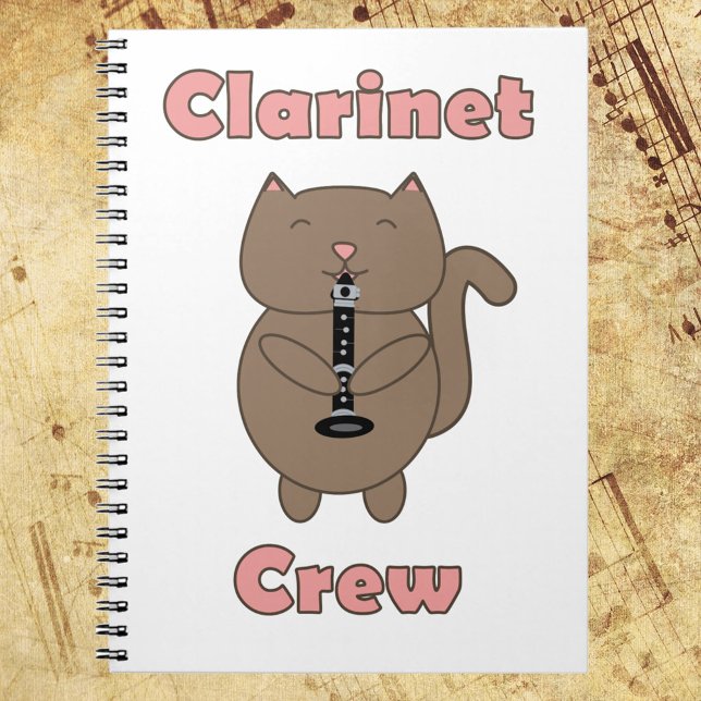 Clarinet Crew Cat Funny Cute Notebook (Creator Uploaded)