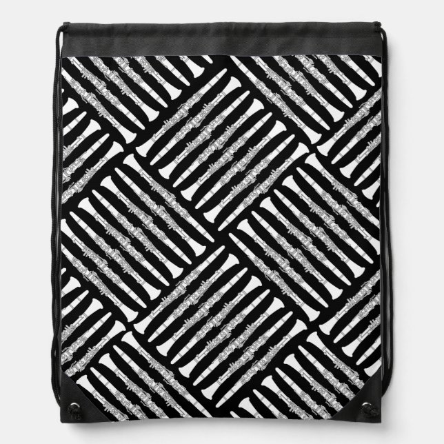 Clarinet Crosshatch Drawstring Bag (Front)