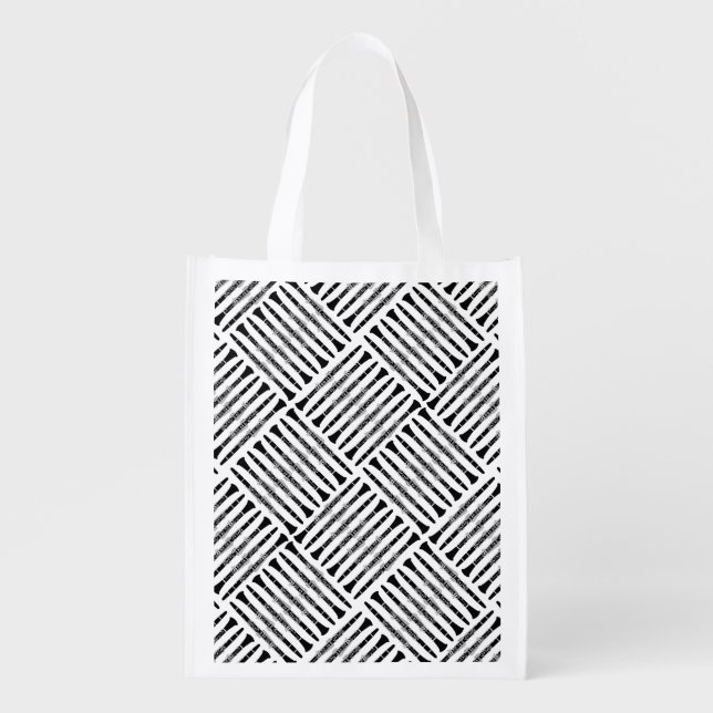 Clarinet Crosshatch Grocery Bag (Front)