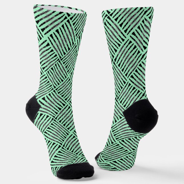 Clarinet Crosshatch Socks (Angled)
