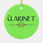 Clarinet Decorative Line Ceramic Ornament