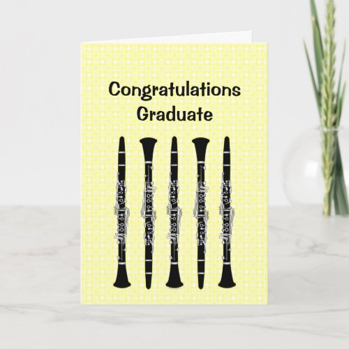 Clarinet Drawingt  Graduation Card