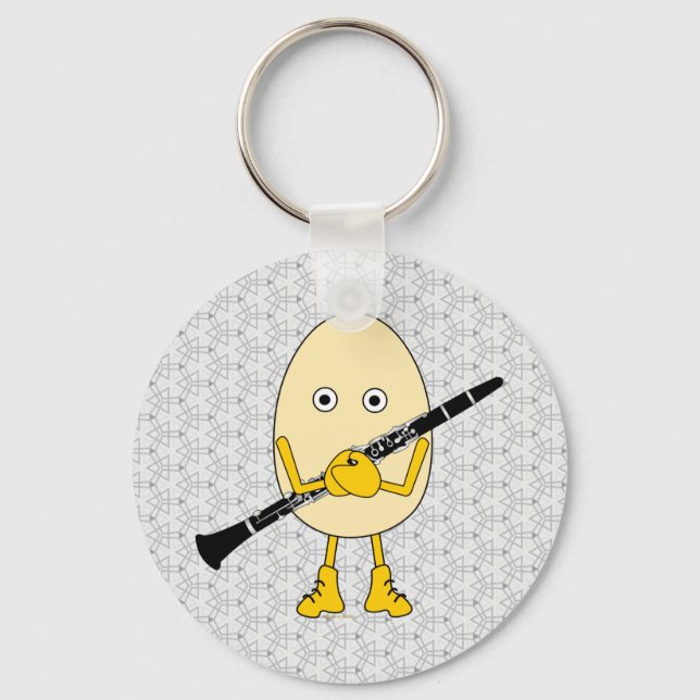 Clarinet Egghead Keychain (Front)