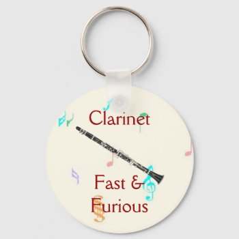 Clarinet:  Fast & Furious Keychain by weRband at Zazzle