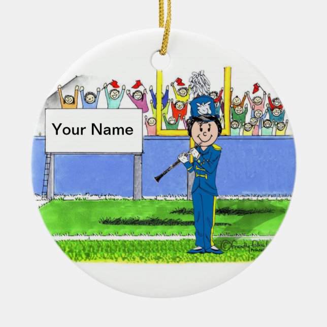 Clarinet - Female Ceramic Ornament (Front)