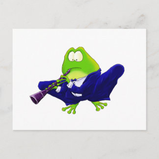 Clarinet Frog Postcard