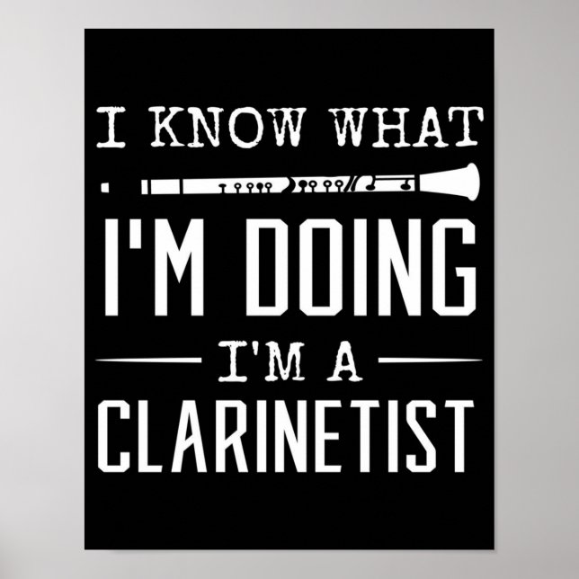 clarinet funny quotes poster (Front)