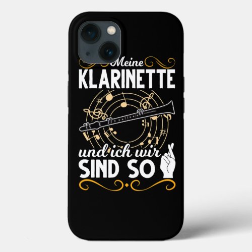 Clarinet funny saying woodwind instrument musician iPhone 13 case