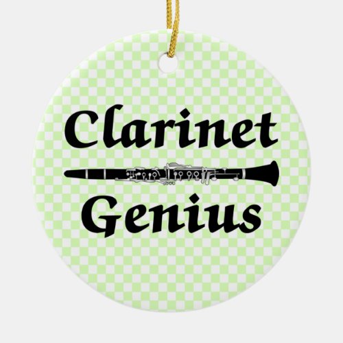Clarinet Genius Ceramic Ornament