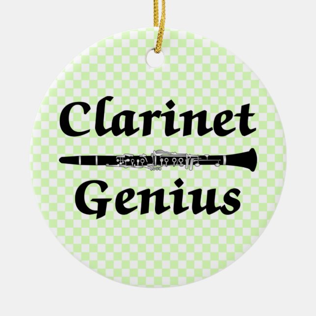 Clarinet Genius Ceramic Ornament (Front)