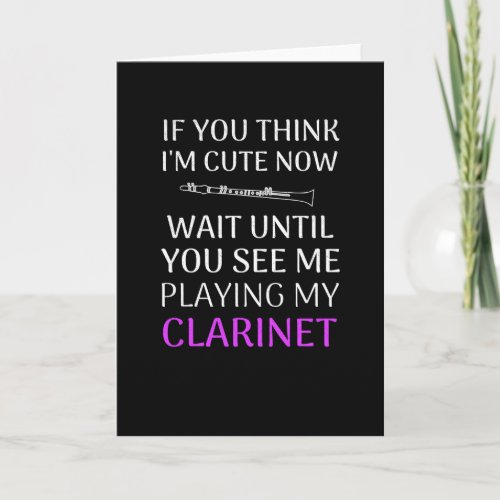 Clarinet Gifts For Women  Clarinet Player Card