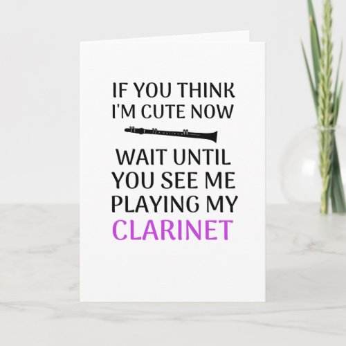 Clarinet Gifts For Women  Clarinet Player Card