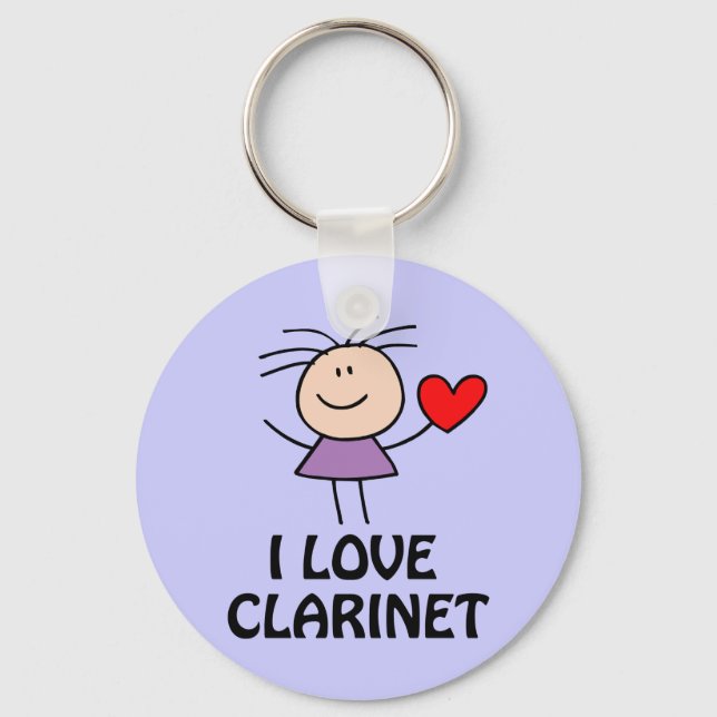 Clarinet Girl Keychain (Front)