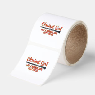 Clarinet Girl Like a Normal Girl But Cooler Square Sticker