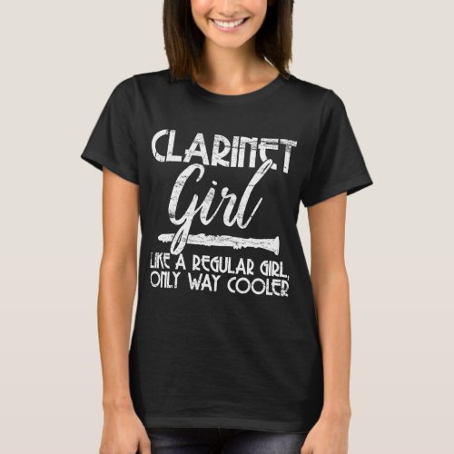 Clarinet Girl Music Instrument Funny Vintage Gift T_Shirt