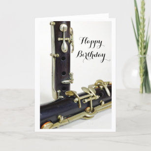 Clarinet Happy Birthday card