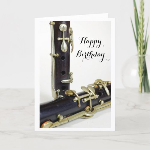 Clarinet Happy Birthday card