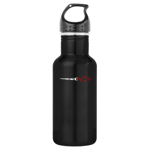 Clarinet Heartbeat for passionated Clarinetists Stainless Steel Water Bottle