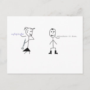 Clarinet Humor Postcard